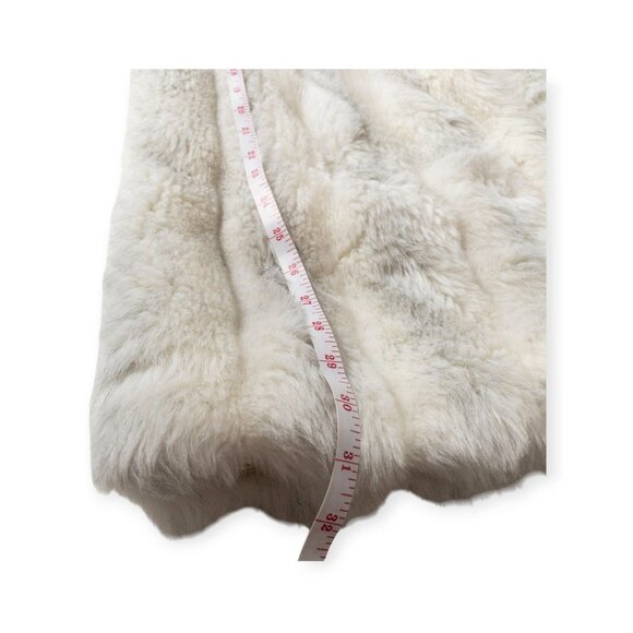 Vintage Cream Faux Fur Coat By Outerlayers SZ L Old Money Winter Coat Glamorous - Picture 10 of 11